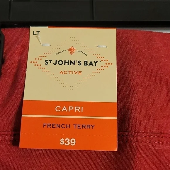 st John's Bay French Terry Capri Pants - Picture 4 of 10